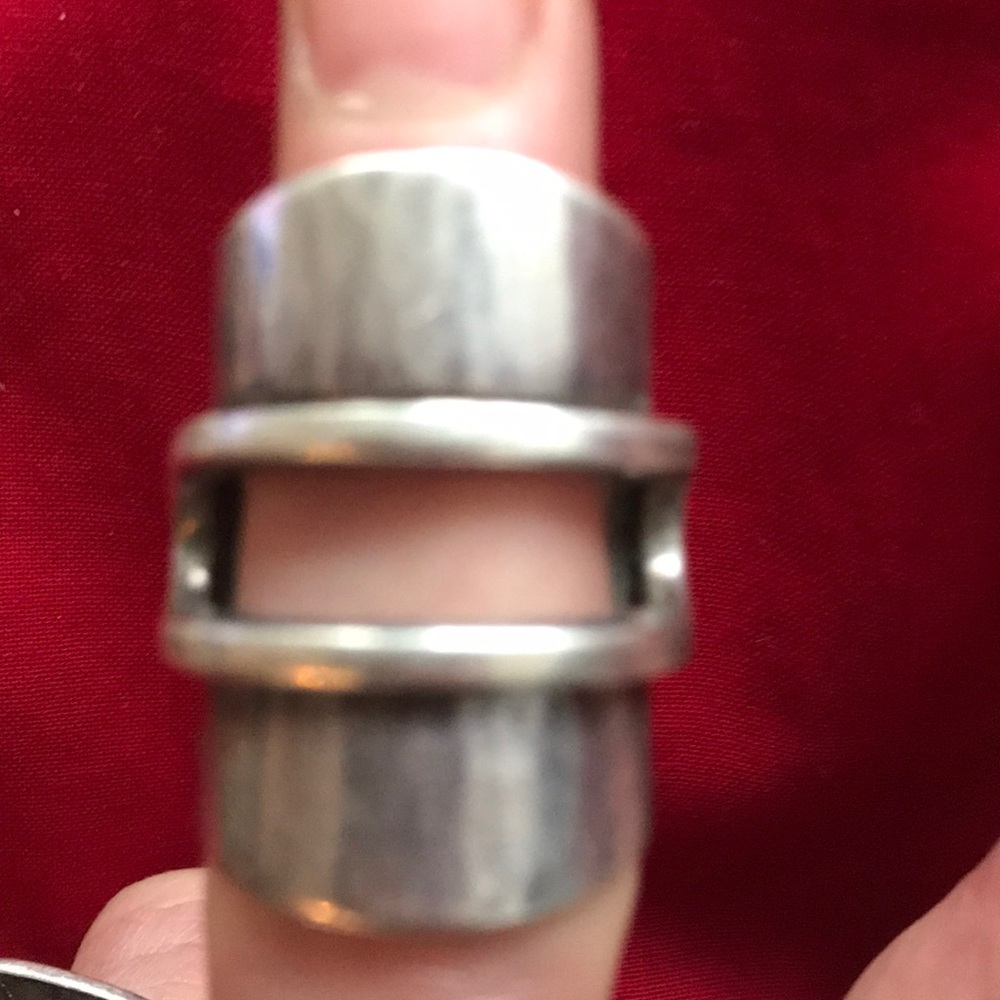 Awesome sterling silver forged saddle ring 6.5 - Picture 2 of 6